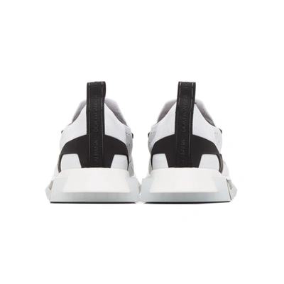 Shop Dolce & Gabbana White Mesh Sorrento Sneakers In 89697 White/black