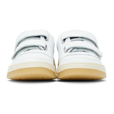 Shop Acne Studios White Velcro Strap Sneakers