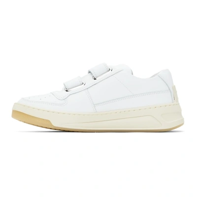Shop Acne Studios White Velcro Strap Sneakers