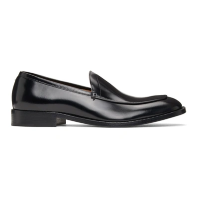 Shop Maison Margiela Black Tabi Sole Loafers In T8013 Black