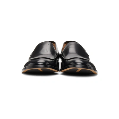 Shop Maison Margiela Black Tabi Sole Loafers In T8013 Black