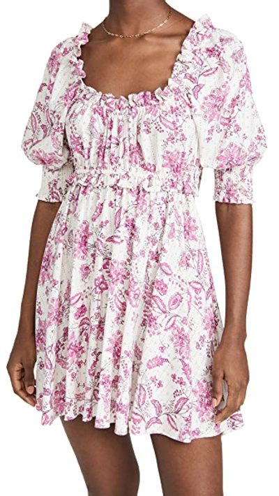 Shop Misa Ara Dress In Sienna Floral Linen