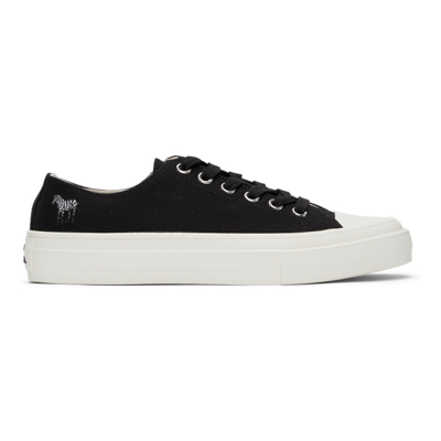 Shop Ps By Paul Smith Black Zebra Kinsey Low Sneakers In 79 Black