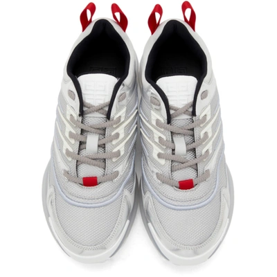 Shop Givenchy Grey & Silver Giv 1 Sneakers In 040-silvery
