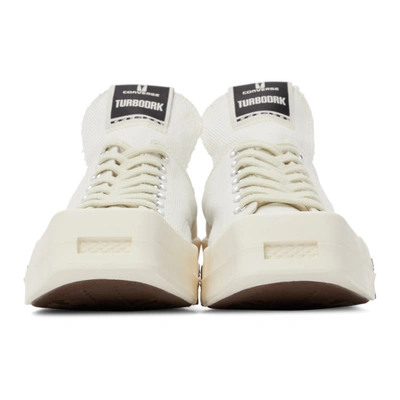 Shop Rick Owens Drkshdw Off-white Converse Edition Turbodrk Chuck 70 Low Sneakers In 111 Milk