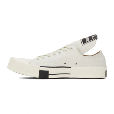 Shop Rick Owens Drkshdw Off-white Converse Edition Turbodrk Chuck 70 Low Sneakers In 111 Milk