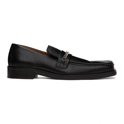 Shop Martine Rose Black Square Toe Loafers