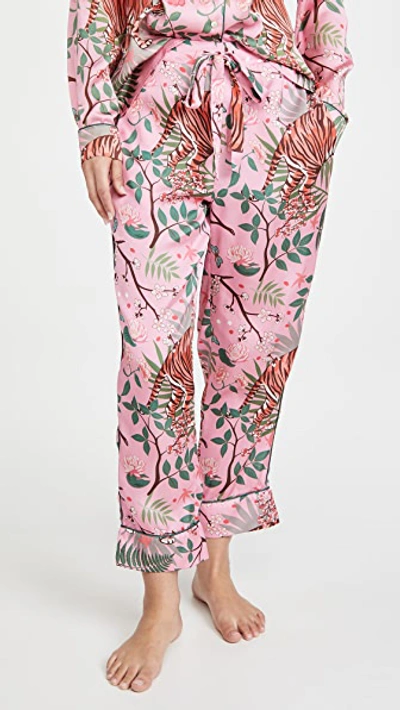 Shop Karen Mabon Tiger Blossom Pajama Set Orange