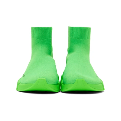 Shop Balenciaga Green Speed 2.0 Sneakers In 3000 Green