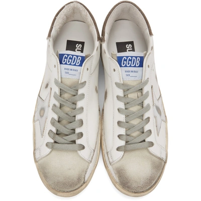 Shop Golden Goose White & Grey Superstar Sneakers In White/ice/s