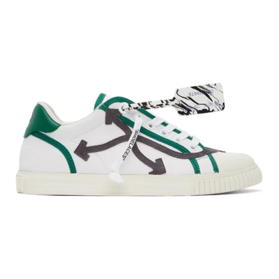 Shop Off-white White & Grey New Vulcanized Low Sneakers In White Grey