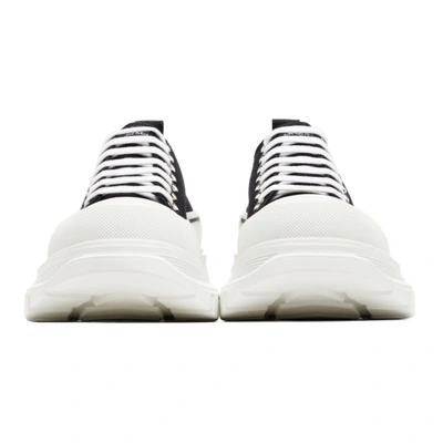 Shop Alexander Mcqueen Black Tread Slick Low Sneakers In 1070black/w