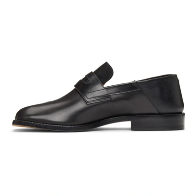 Shop Maison Margiela Black Tabi Loafers In H8396 Black