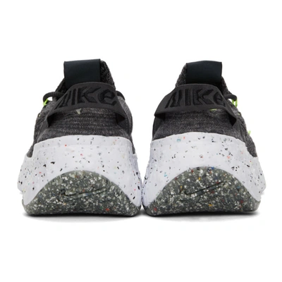 Shop Nike Grey & Green Space Hippie 04 Sneakers In Black/white