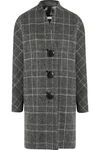 BALENCIAGA Checked Brushed Wool-Blend Coat