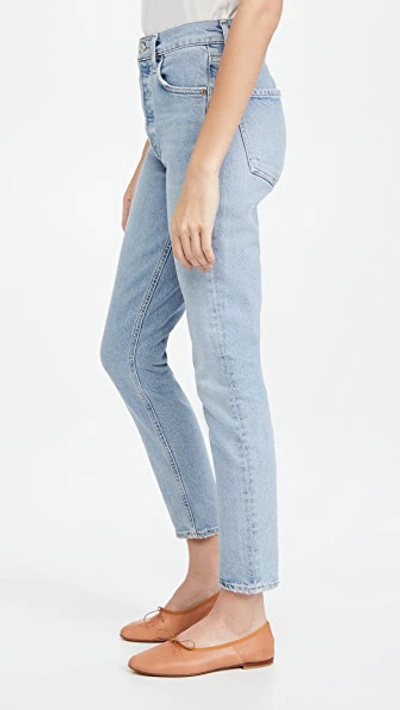 Shop Agolde Nico High Rise Slim Fit Jeans Cliffside 30