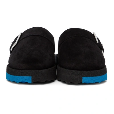 Shop Off-white Black Comfort Slippers In Black Blue