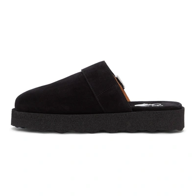 Shop Off-white Black Comfort Slippers In Black Blue