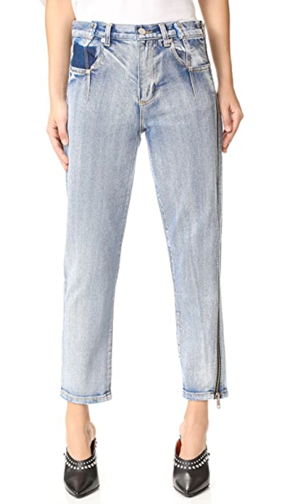 Shop 3.1 Phillip Lim / フィリップ リム Straight Jeans With Zipper In Indigo