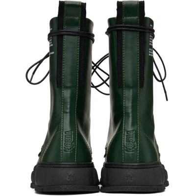 Shop Viron Ssense Exclusive Green Apple Leather 1992 Zip Boots In 50 Green