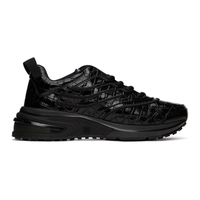 Givenchy Giv 1 Croc-effect Leather Sneakers In Black | ModeSens