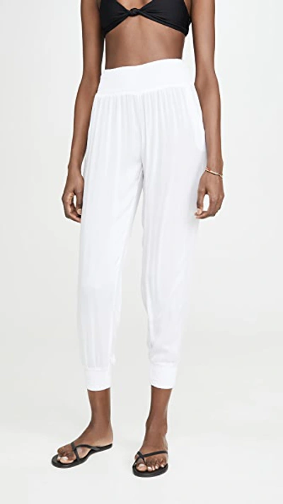 Shop Mikoh Kahuku Ruched Waist Pants Foam