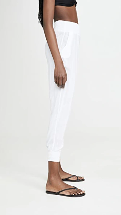 Mikoh Kahuku Ruched Waist Pants In Foam