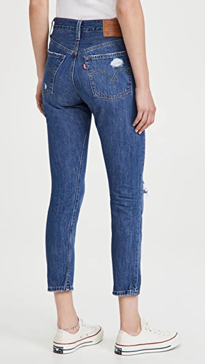 Shop Levi's 501 Skinny Sansome Winter Dark Destruct Jeans