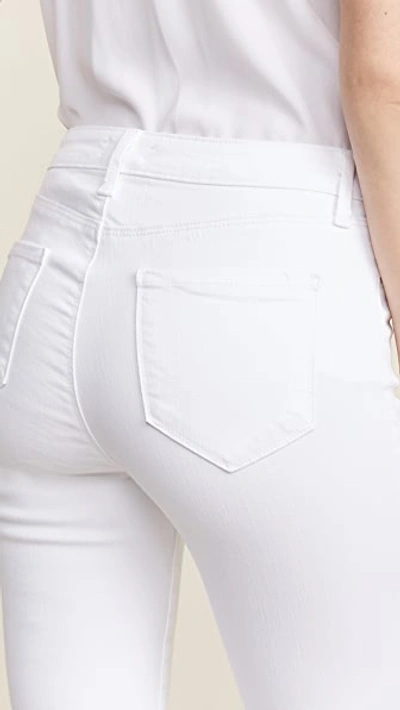 Shop L Agence Marguerite High Rise Skinny Jeans In Blanc