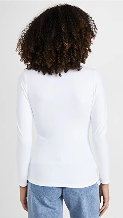 Susana Monaco Turtleneck Long Sleeve Top In Sugar