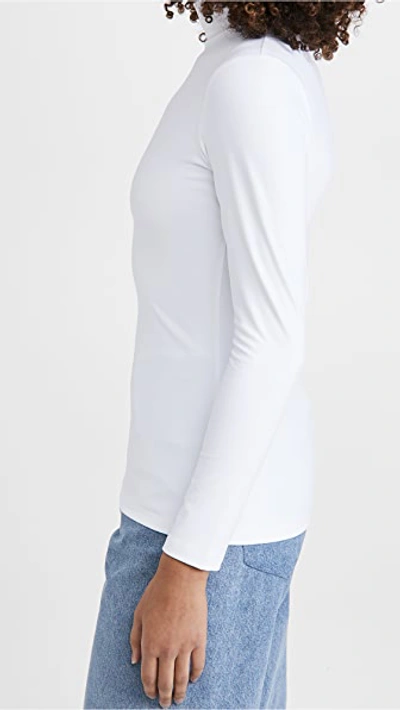 Susana Monaco Turtleneck Long Sleeve Top In Sugar