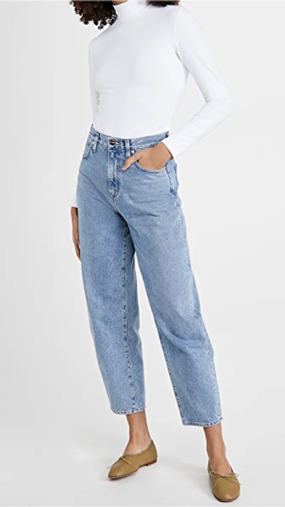 Susana Monaco Turtleneck Long Sleeve Top In Sugar