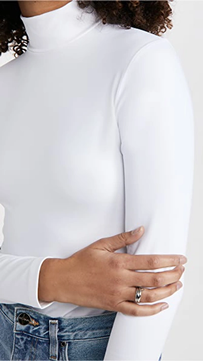Susana Monaco Turtleneck Long Sleeve Top In Sugar
