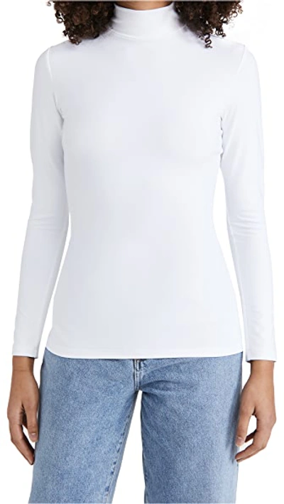 Susana Monaco Turtleneck Long Sleeve Top In Sugar