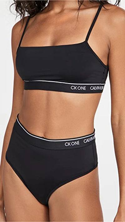 Shop Calvin Klein Underwear Ck One Micro Unlined Bralette Black003