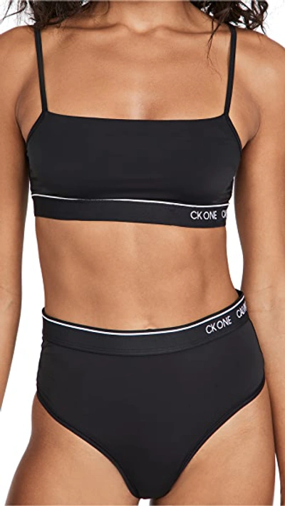 Shop Calvin Klein Underwear Ck One Micro Unlined Bralette Black003