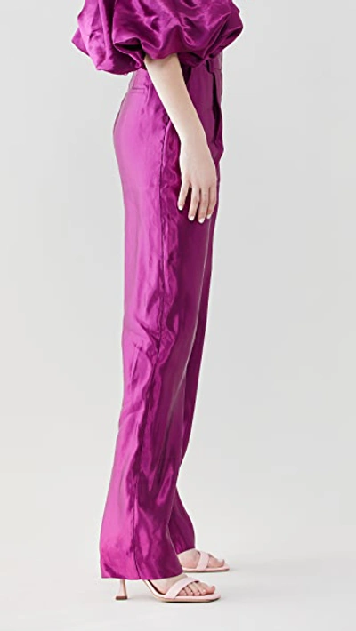 Shop Aje Gracious Pants In Fuchsia