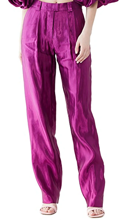 Shop Aje Gracious Pants In Fuchsia