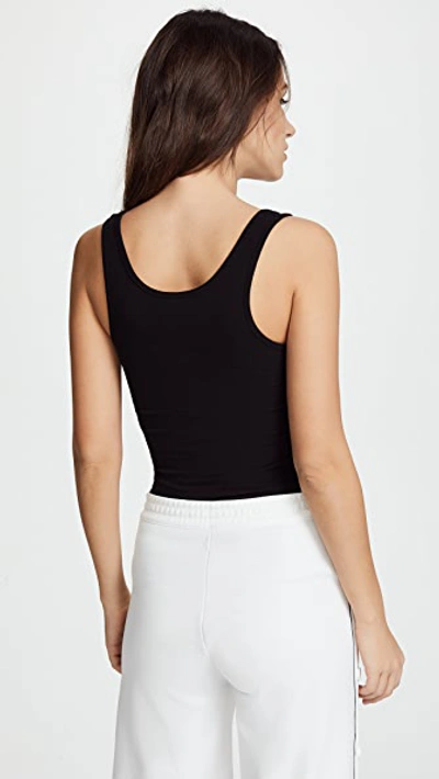 James Perse The Daily Ribbed Stretch-cotton Tank In Black