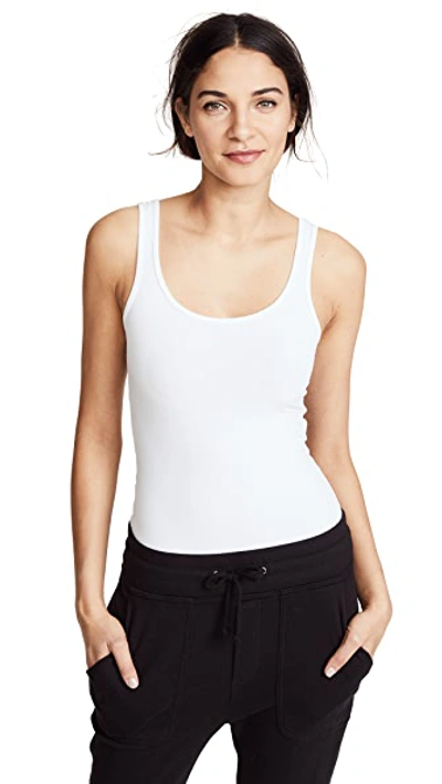James Perse The Daily Ribbed Stretch-cotton Tank In White