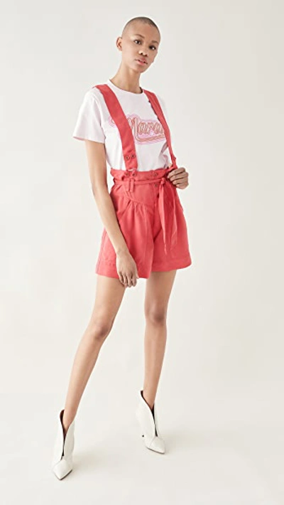 Shop Isabel Marant Flink Shorts In Raspberry