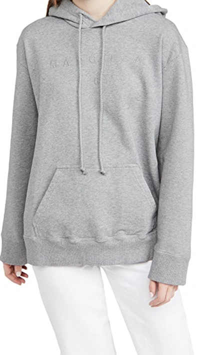 Shop Mm6 Maison Margiela Felpa Sweatshirt In Grey Melange