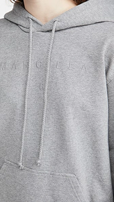 Shop Mm6 Maison Margiela Felpa Sweatshirt In Grey Melange