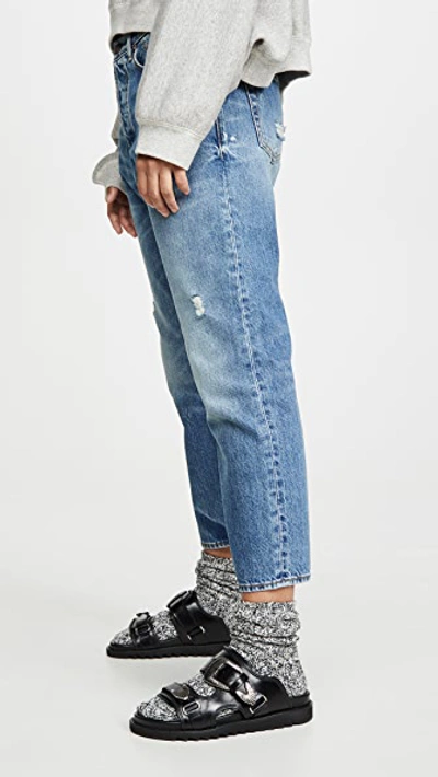 R13 Tailored Drop Denim In Bain Blue