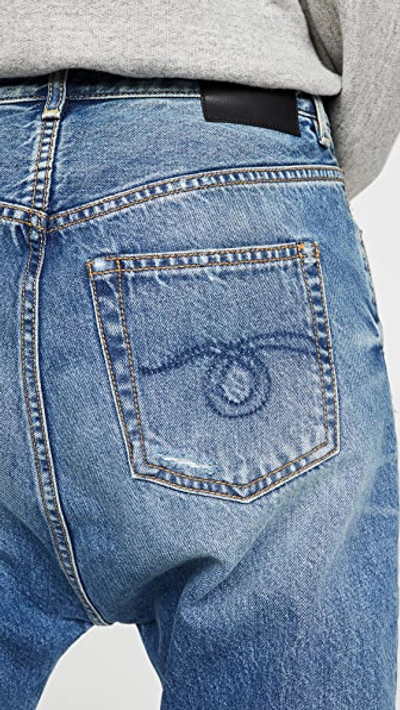 R13 Tailored Drop Denim In Bain Blue