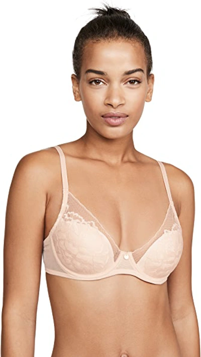 Natori Intimates Flora Contour Underwire Bra In Cameo Rose/cashmere