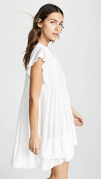 Poupette St Barth Sasha Lace-trim Mini Dress In White