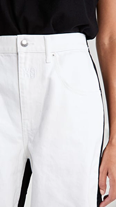 Shop Alexander Wang Pack Mix Hybrid Cargo Jeans In White