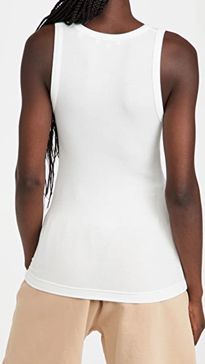 Shop Vince Henley Tank In Off White