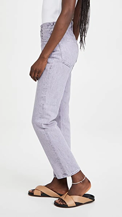 Shop Agolde 90's Pinch Waist High Rise Straight Jeans In Ashberry